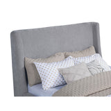  Coaster Furniture Rennes 315928Q Upholstered Queen Wingback Platform Bed - Grey IMAGE 4