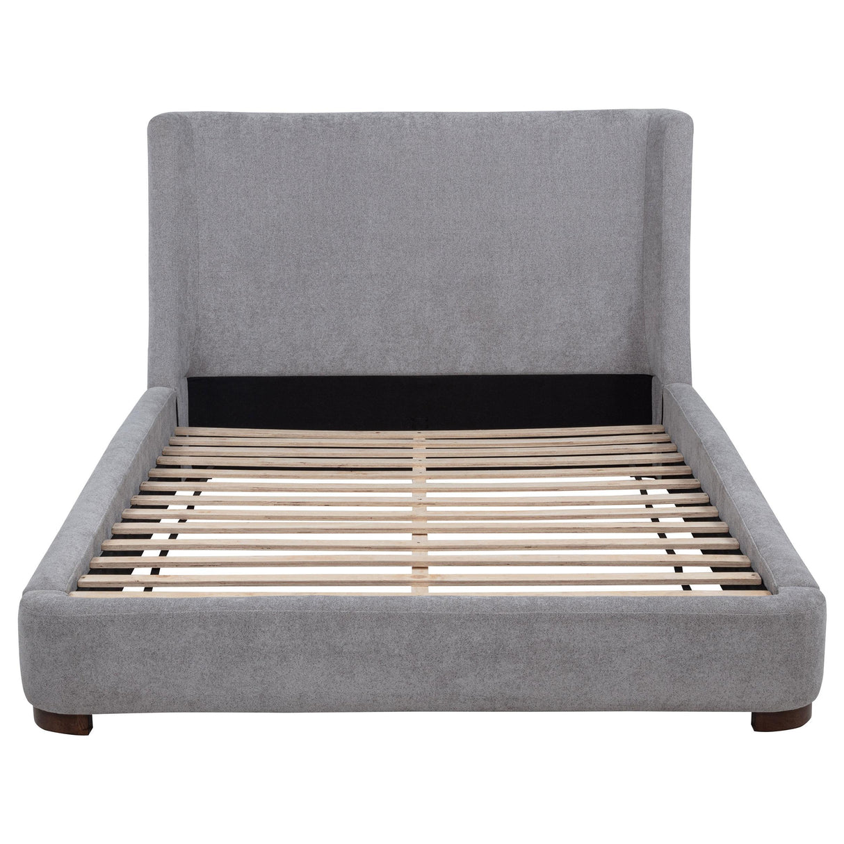  Coaster Furniture Rennes 315928Q Upholstered Queen Wingback Platform Bed - Grey IMAGE 5