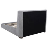  Coaster Furniture Rennes 315928Q Upholstered Queen Wingback Platform Bed - Grey IMAGE 6