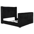 Coaster Furniture Centergrove 315945KW Upholstered California King Wingback TV Bed - Black IMAGE 1