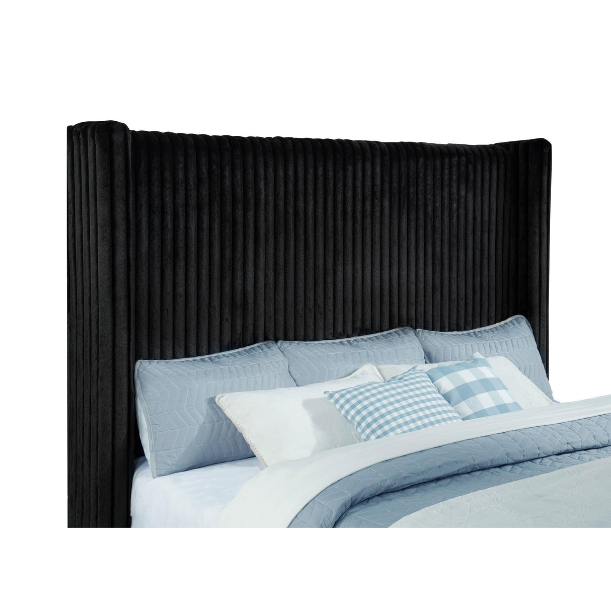  Coaster Furniture Centergrove 315945KW Upholstered California King Wingback TV Bed - Black IMAGE 2