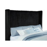  Coaster Furniture Centergrove 315945KW Upholstered California King Wingback TV Bed - Black IMAGE 2