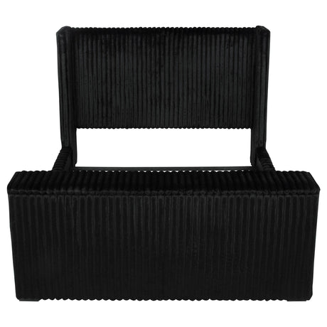 Coaster Furniture Centergrove 315945KW Upholstered California King Wingback TV Bed - Black IMAGE 5