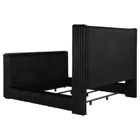  Coaster Furniture Centergrove 315945KW Upholstered California King Wingback TV Bed - Black IMAGE 8