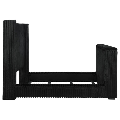  Coaster Furniture Centergrove 315945Q Upholstered Queen Wingback TV Bed - Black IMAGE 11