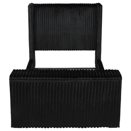  Coaster Furniture Centergrove 315945Q Upholstered Queen Wingback TV Bed - Black IMAGE 5