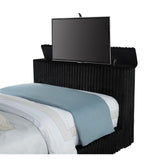  Coaster Furniture Centergrove 315945Q Upholstered Queen Wingback TV Bed - Black IMAGE 7