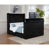  Coaster Furniture Centergrove 315945Q Upholstered Queen Wingback TV Bed - Black IMAGE 9