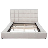  Coaster Furniture Dreux 315948CRMKE Upholstered Eastern King Panel Platform Bed - Cream IMAGE 4