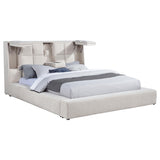  Coaster Furniture Dreux 315948CRMKW Upholstered California King Panel Platform Bed - Cream IMAGE 1