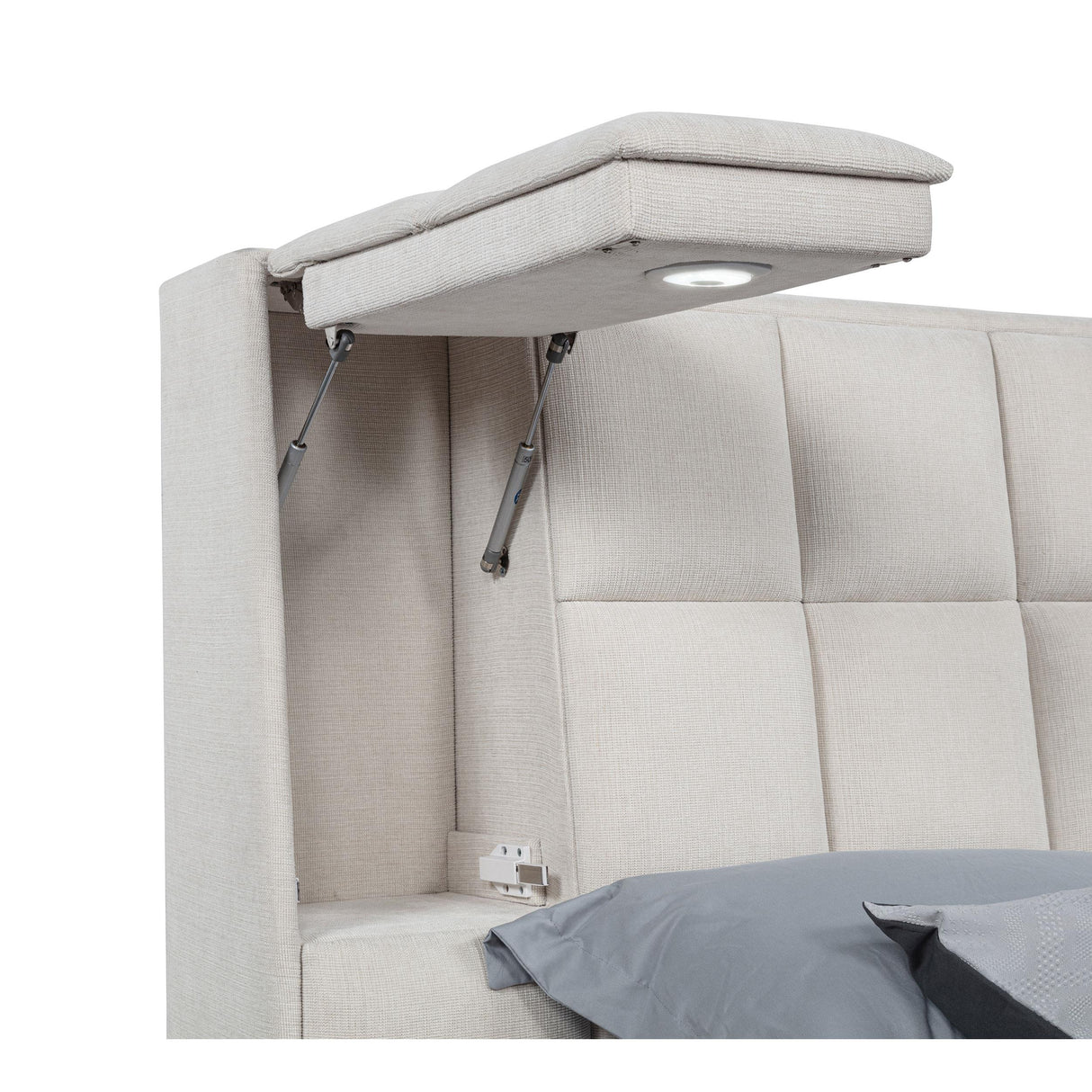  Coaster Furniture Dreux 315948CRMKW Upholstered California King Panel Platform Bed - Cream IMAGE 4