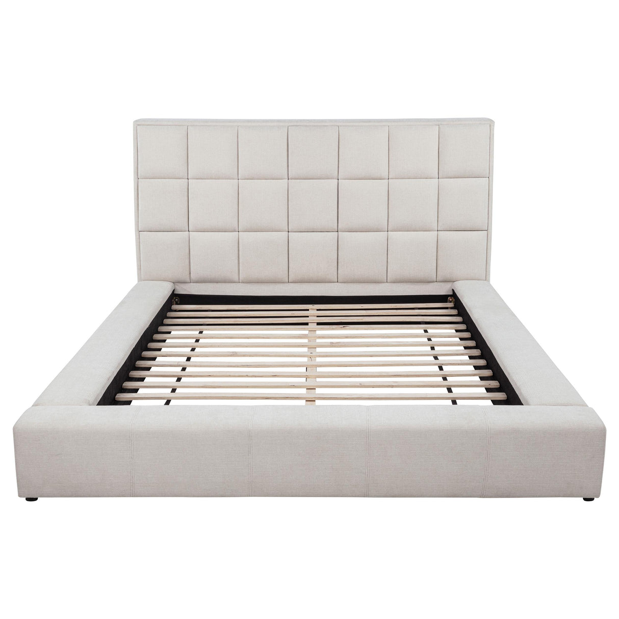  Coaster Furniture Dreux 315948CRMKW Upholstered California King Panel Platform Bed - Cream IMAGE 6