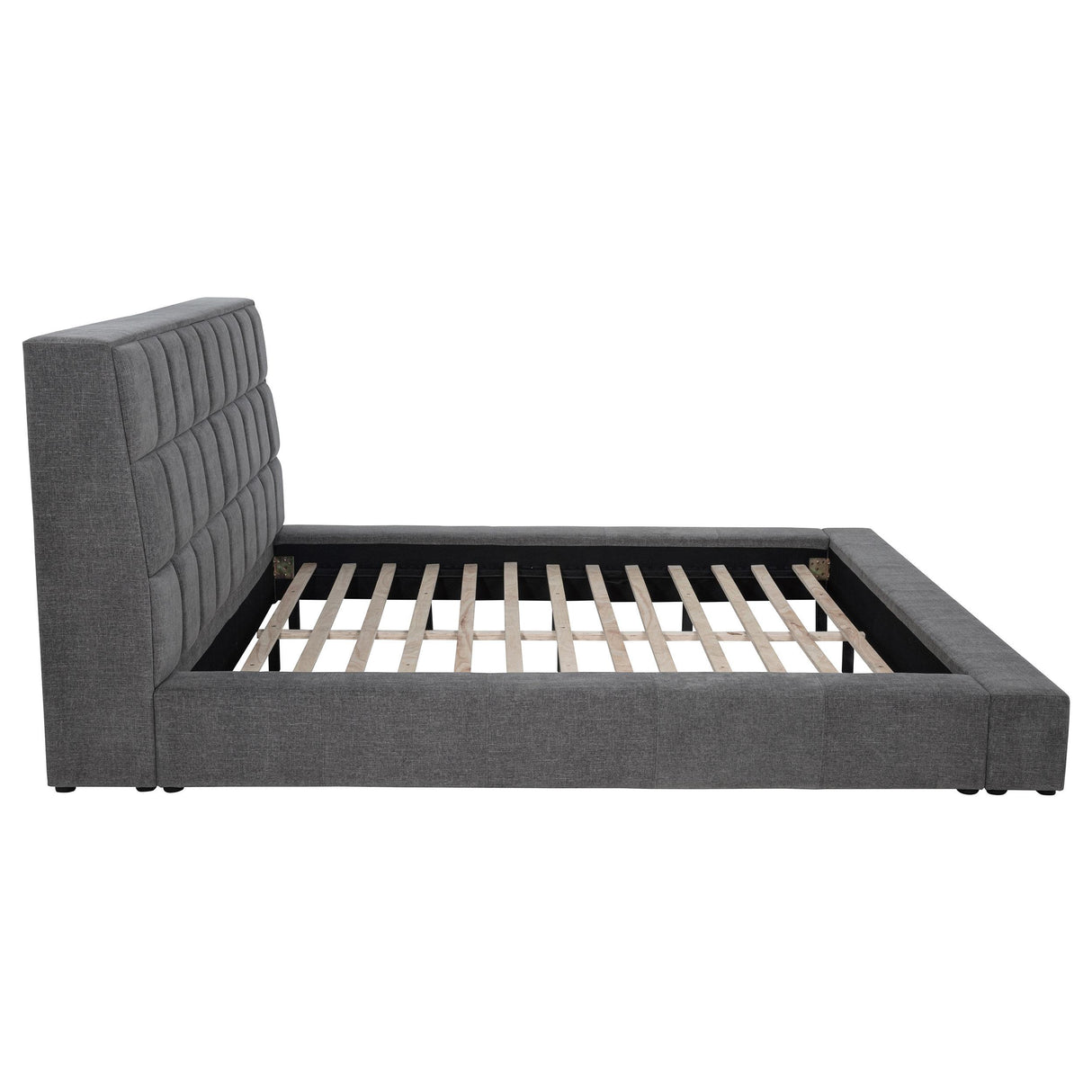  Coaster Furniture Dreux 315948GRYKE Upholstered Eastern King Panel Platform Bed - Grey IMAGE 10