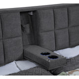  Coaster Furniture Dreux 315948GRYKE Upholstered Eastern King Panel Platform Bed - Grey IMAGE 11
