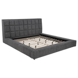  Coaster Furniture Dreux 315948GRYKE Upholstered Eastern King Panel Platform Bed - Grey IMAGE 2