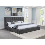  Coaster Furniture Dreux 315948GRYKE Upholstered Eastern King Panel Platform Bed - Grey IMAGE 6