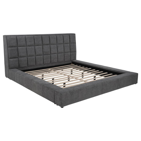  Coaster Furniture Dreux 315948GRYKW Upholstered California King Panel Platform Bed - Grey IMAGE 2