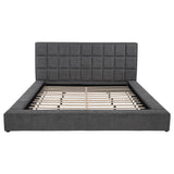  Coaster Furniture Dreux 315948GRYKW Upholstered California King Panel Platform Bed - Grey IMAGE 5
