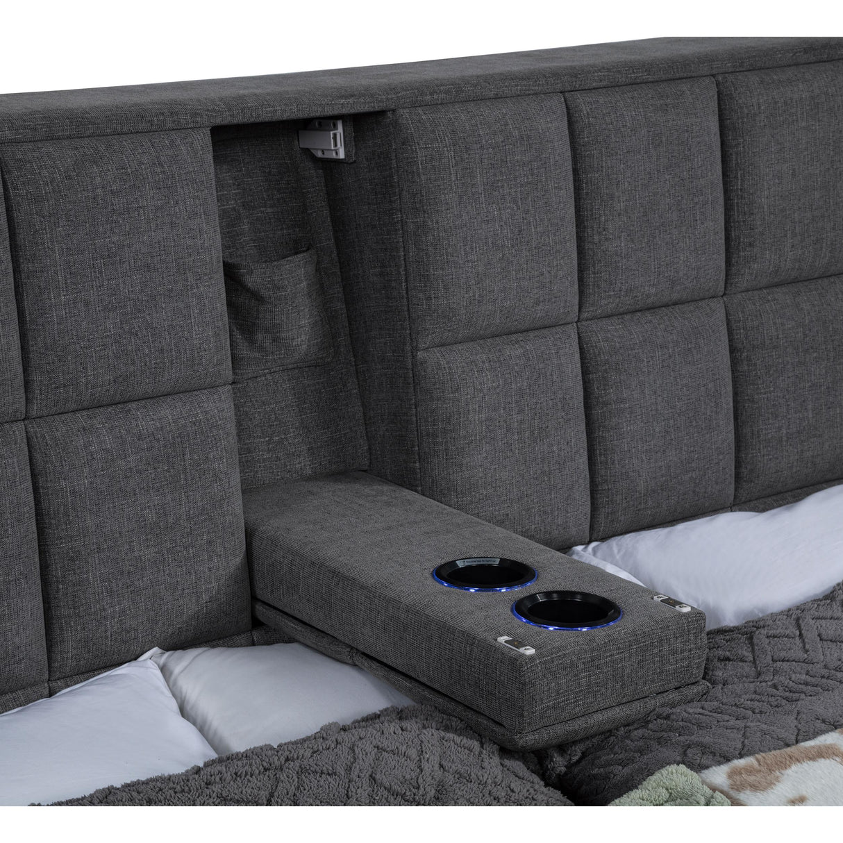  Coaster Furniture Dreux 315948GRYQ Upholstered Queen Panel Platform Bed - Grey IMAGE 12