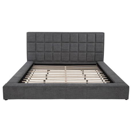  Coaster Furniture Dreux 315948GRYQ Upholstered Queen Panel Platform Bed - Grey IMAGE 6