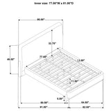  Coaster Furniture Baldacci 315954KE Upholstered Eastern King Platform Bed - Curry/Walnut IMAGE 9