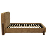  Coaster Furniture Baldacci 315954Q Upholstered Queen Platform Bed - Curry/Walnut IMAGE 6