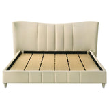  Coaster Furniture Evelyn 315956KE Upholstered Eastern King Panel Platform Bed - Ivory IMAGE 6