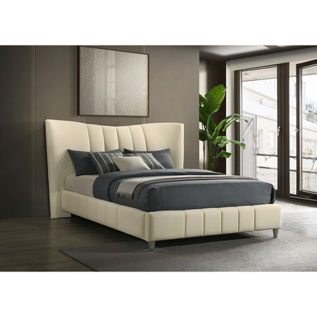  Coaster Furniture Evelyn 315956Q Upholstered Queen Panel Platform Bed - Ivory IMAGE 7