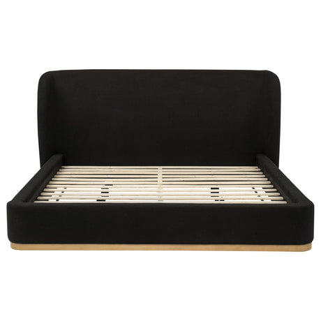  Coaster Furniture Blaire 315967BLKKE Upholstered Eastern King Wingback Platform Bed - Black IMAGE 2