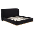  Coaster Furniture Blaire 315967BLKKW Upholstered California King Wingback Platform Bed - Black IMAGE 1