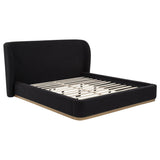  Coaster Furniture Blaire 315967BLKKW Upholstered California King Wingback Platform Bed - Black IMAGE 1