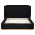  Coaster Furniture Blaire 315967BLKQ Upholstered Queen Wingback Platform Bed - Black IMAGE 1
