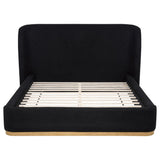  Coaster Furniture Blaire 315967BLKQ Upholstered Queen Wingback Platform Bed - Black IMAGE 1