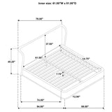  Coaster Furniture Blaire 315967BLKQ Upholstered Queen Wingback Platform Bed - Black IMAGE 11