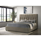  Coaster Furniture Delsea 315975KE Upholstered Eastern King Platform Bed - Light Brown IMAGE 2
