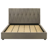  Coaster Furniture Delsea 315975KE Upholstered Eastern King Platform Bed - Light Brown IMAGE 4