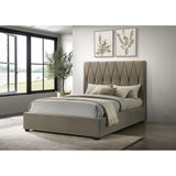  Coaster Furniture Delsea 315975Q Upholstered Queen Panel Platform Bed - Light Brown IMAGE 2