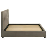  Coaster Furniture Delsea 315975Q Upholstered Queen Panel Platform Bed - Light Brown IMAGE 7