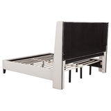  Coaster Furniture Leslie 315983KE Upholstered Tufted Eastern King Wingback Platform Bed - Beige IMAGE 6