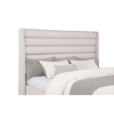 Coaster Furniture Leslie 315983KW Upholstered Tufted California King Wingback Platform Bed - Beige IMAGE 4