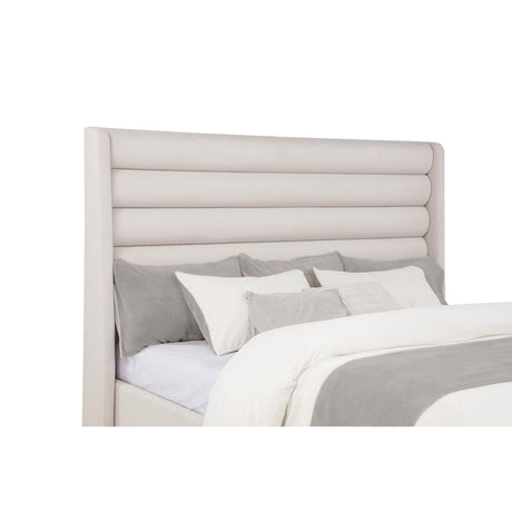  Coaster Furniture Leslie 315983KW Upholstered Tufted California King Wingback Platform Bed - Beige IMAGE 4