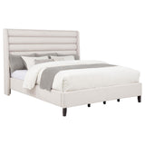  Coaster Furniture Leslie 315983KW Upholstered Tufted California King Wingback Platform Bed - Beige IMAGE 5