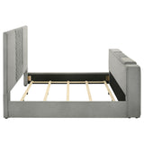  Coaster Furniture Tara 315994KE 61-inch Upholstered Eastern King Panel TV Bed - Grey IMAGE 11