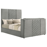  Coaster Furniture Tara 315994Q 61-inch Upholstered Queen Panel TV Bed - Grey IMAGE 11