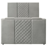  Coaster Furniture Tara 315994Q 61-inch Upholstered Queen Panel TV Bed - Grey IMAGE 6