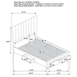  Coaster Furniture Wheatland 316010F 4-drawer Upholstered Full Storage Bed - Light Brown IMAGE 11
