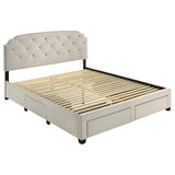  Coaster Furniture Marianna 316011KE 4-drawer Upholstered Eastern King Storage Bed - Cream IMAGE 12