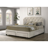  Coaster Furniture Marianna 316011KE 4-drawer Upholstered Eastern King Storage Bed - Cream IMAGE 2