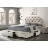  Coaster Furniture Marianna 316011Q 4-drawer Upholstered Queen Storage Bed - Cream IMAGE 7