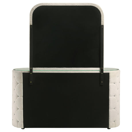  Coaster Furniture Sonya 360113M 6-drawer Upholstered Bedroom Dresser with Mirror - Ivory IMAGE 7